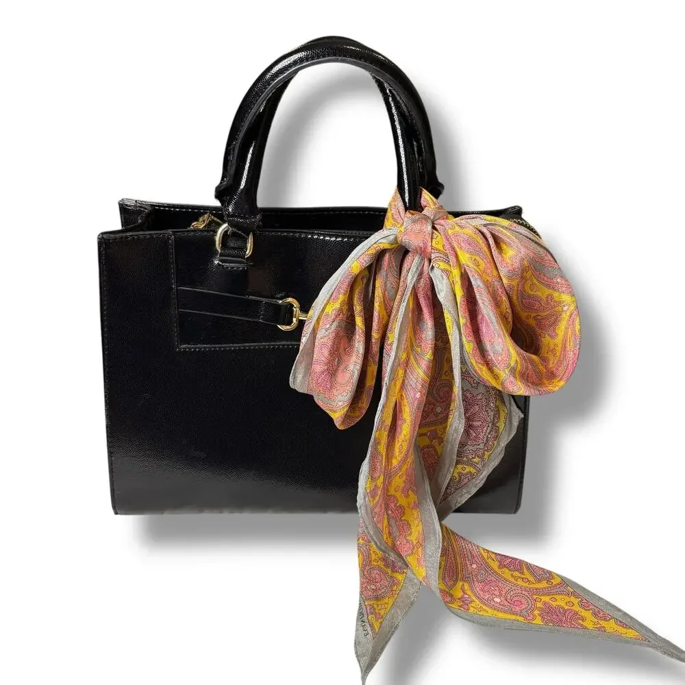 Evan Picone Pink, Yellow and Gray Long Scarf
